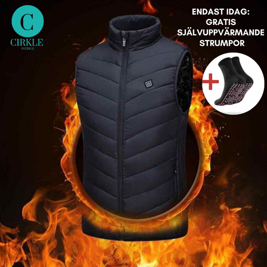 WarmGuard™ 2.0 Unisex Väst: Uppvärmd och Vattentät + GRATIS Självuppvärmande Strumpor